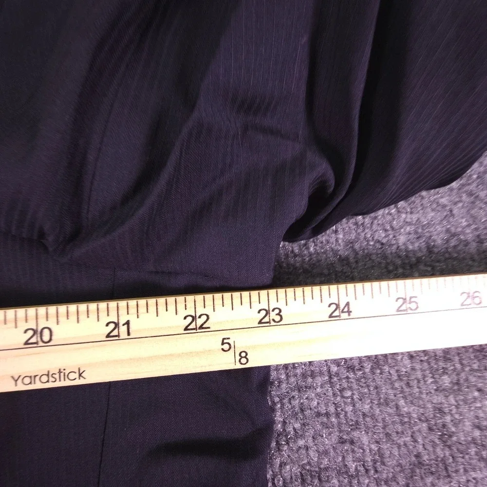 Hugo Boss‎ Suit Mens 42L Navy Blue 3 Button 100% Wool Canvas Pants 38x33 Pleated